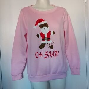 "Oh Snap" Gingerbread Pop Art Christmas Festive Sweater